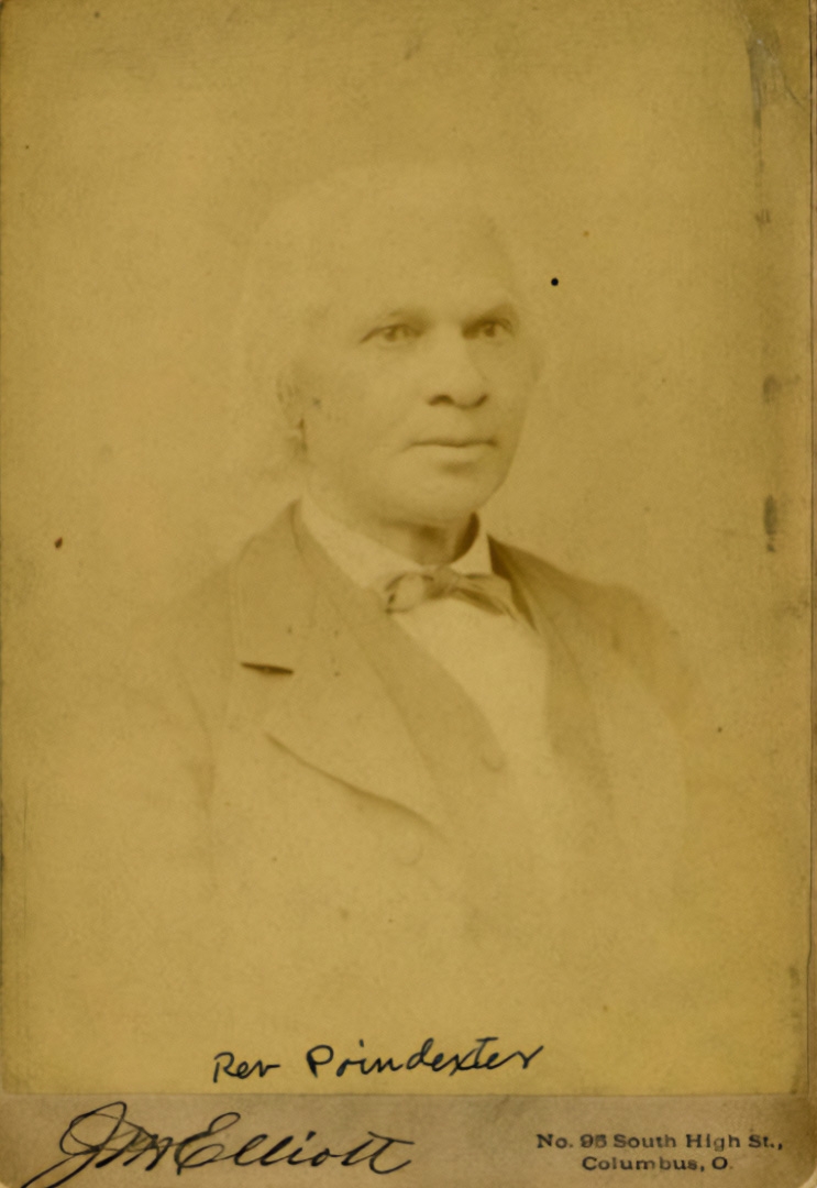 Carte de visite portrait of Reverend James Poindexter (1819-1907) of the Second Baptist Church in Columbus, Ohio.