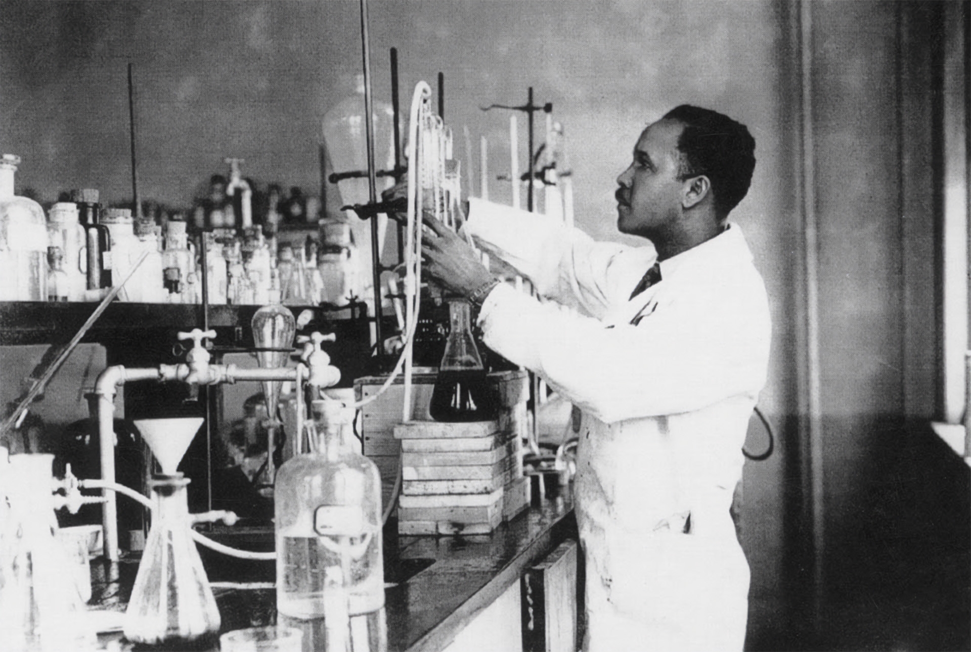 Dr. Percy Julian was a renowned chemist and entrepreneur who discovered ways to synthesize medical compounds from plant materials, making steroids more affordable and therefore available to more people. His medicinal formulations are used to treat glaucoma, rheumatoid arthritis, and helped women to carry pregnancies to full term.
