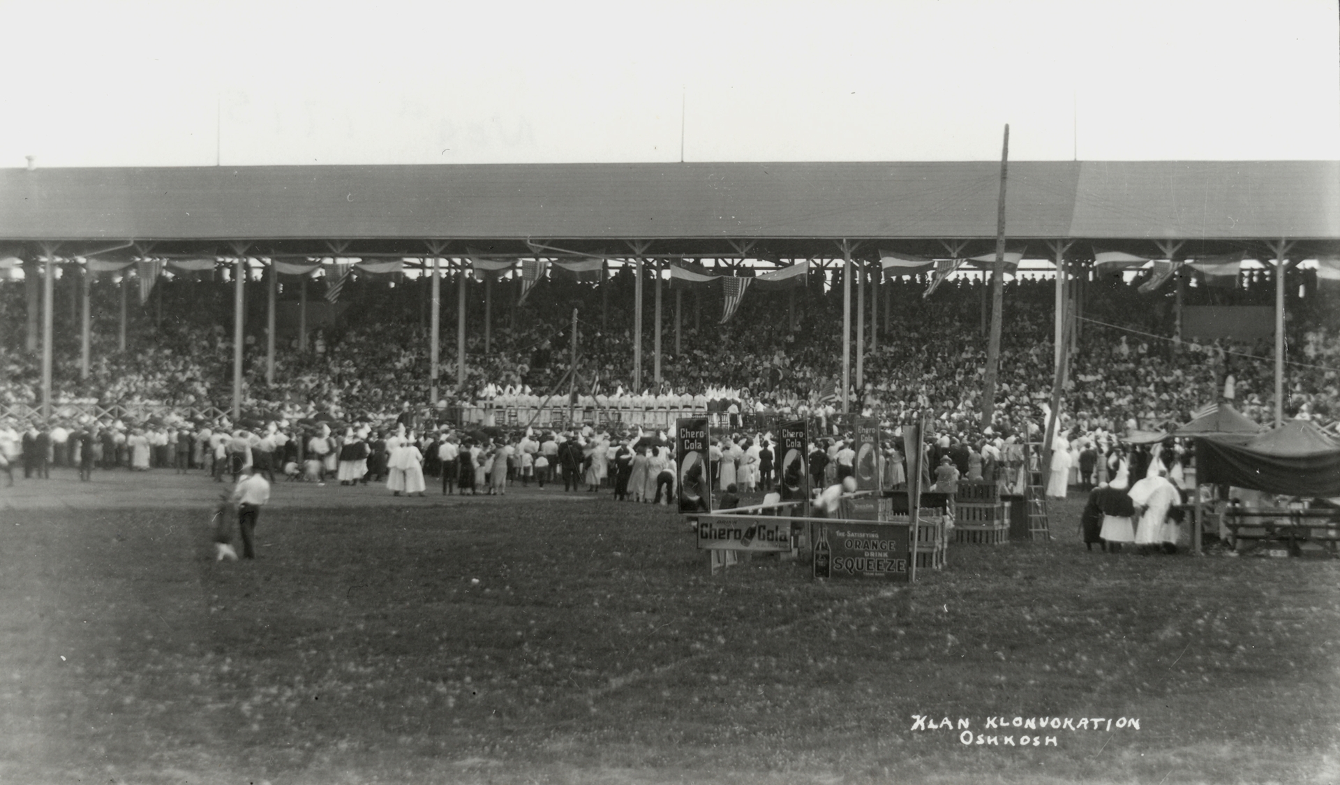 A rally held in Oshkosh in 1925 demonstrates the size of Klan membership in the Fox Cities.