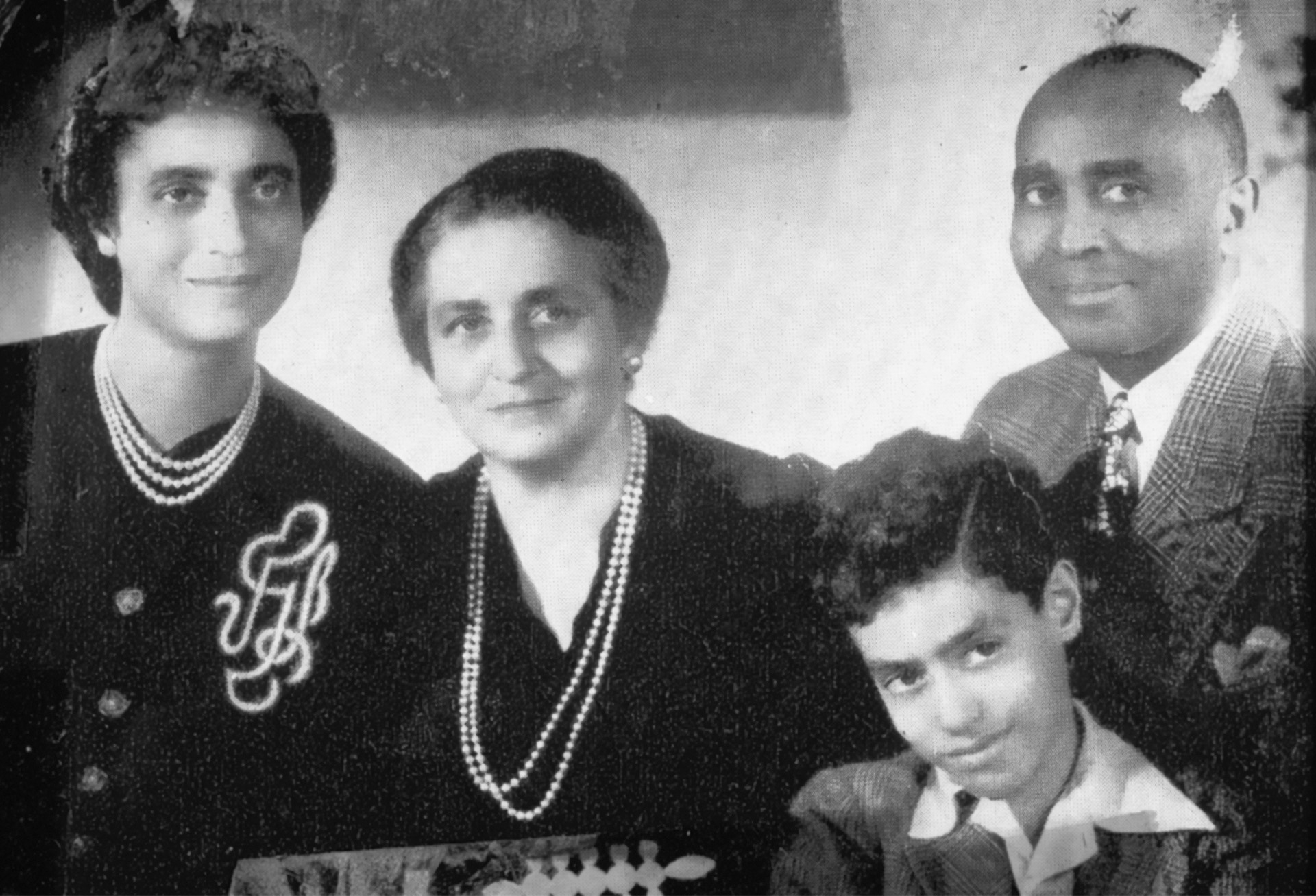 Faith Jefferson Jones, left, was one of two documented Black graduates of Oak Park River Forest High School in 1923.She is shown here in an undated photo, likely taken in the mid-1930s with her son Dewey and her parents Frederick and Gertrude.
